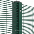 High security prison welded 358 mesh fence anti climbed 1/2x3 inch 8gauge galvanized wire powers coated